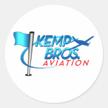 Kemp Brothers Aviation Round Stickers