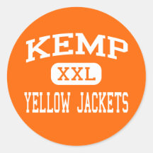 Kemp - Yellow Jackets - High School - Kemp Texas Round Stickers