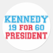 Kennedy 1960 election round stickers