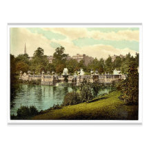 Kensington Gardens, the fountains, London, England Postcard