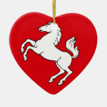 Kent Flag Heart Ornament