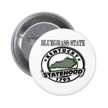 Kentucky Bluegrass Statehood Pinback Button