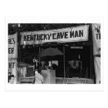 Kentucky Cave Man Vintage Carnival Show Post Cards