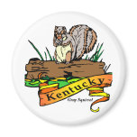 Kentucky grey squirrel refrigerator magnet