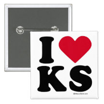 KENTUCKY - I LOVE KS - I LOVE KANSAS PIN