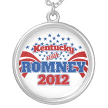 Kentucky with Romney 2012 Personalized Necklace