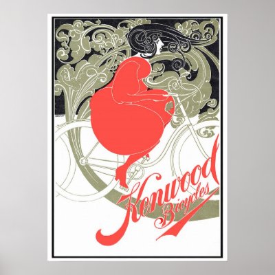 Kenwood Bicycles Art Nouveau Poster by ArtNouveauDaz