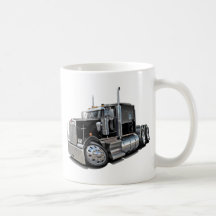 Kenworth w900 Black Truck Coffee Mugs