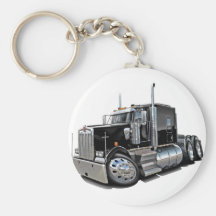 Kenworth w900 Black Truck Key Chain