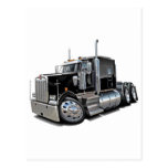 Kenworth w900 Black Truck Post Card