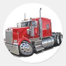 Kenworth w900 Red Truck Sticker