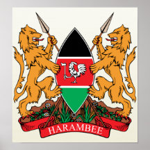 Kenya Coat of Arms detail Posters