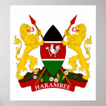 Kenya Coat Of Arms Poster