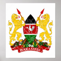 Kenya Coat Of Arms Print