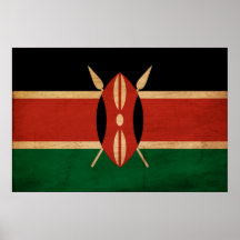 Kenya Flag Poster