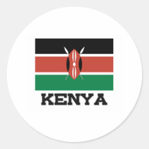 Kenya Flag Round Sticker