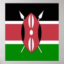 Kenya High quality Flag Poster