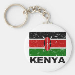 Kenya Vintage Flag Keychain