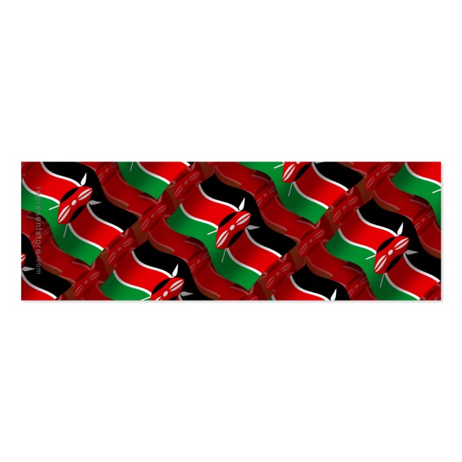 Kenya Waving Flag Business Card Template