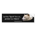 "Kermode (Spirit Bear) Wildlife Supporter Decal Bumper Sticker