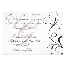 Kerry and Russell- Contemporary Personalized Invitations