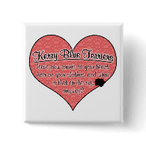 Kerry Blue Terrier Paw Prints Dog Humour Pin
