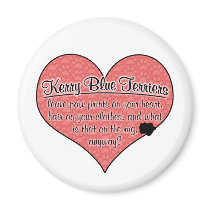 Kerry Blue Terrier Paw Prints Dog Humour Fridge Magnets