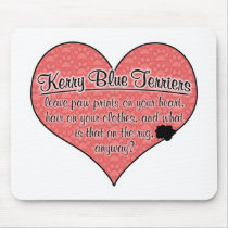 Kerry Blue Terrier Paw Prints Dog Humour Mousepad