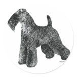 Kerry Blue Terrier Round Sticker