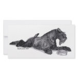 Kerry Blue Terrier with Bowl photo cards