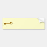 Key. Brown Key on Cream. Bumper Stickers