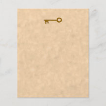 Key. Brown Key on Parchment Effect. Flyer
