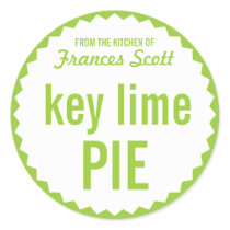Key Lime Pie Bake Sale Label Template Round Stickers