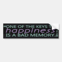 Key to Happiness / Bad Memory Bumper Sticker