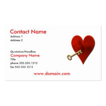 Key to Heart Business Card business cards