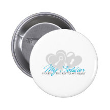 Key to my heart pinback button