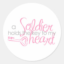 Key to my heart round sticker