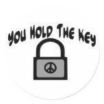 Key To Peace Round Sticker