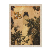 Key West Lighthouse Vintage Photo Post Card