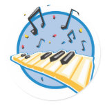 keyboard and music notes design stickers
