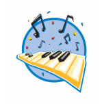 keyboard and music notes design t-shirts