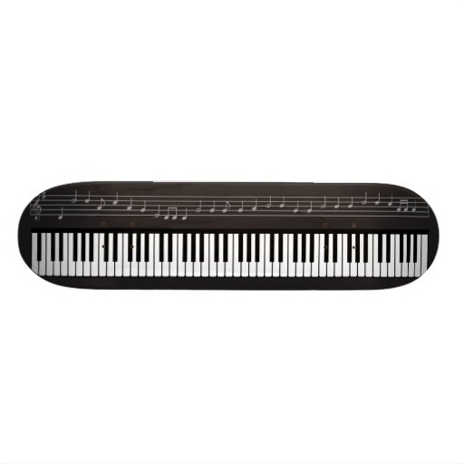 Keyboard and Notes Skateboard