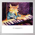 keyboard Cat Colour Poster posters