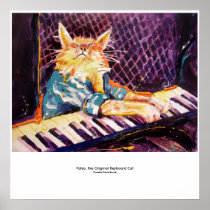 keyboard Cat Colour Poster