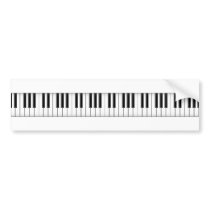 Keyboard / Piano Keys: Bumper Stickers