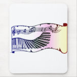 Keyboard Scroll Graphic Image Design Music Mousepads