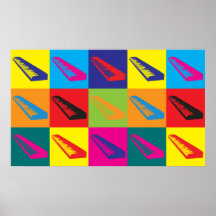 Keyboards Pop Art Poster
