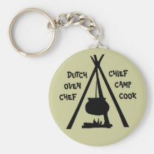 KEYCHAIN CAMPING GLAMPING DUTCH OVEN CHEF COOKING