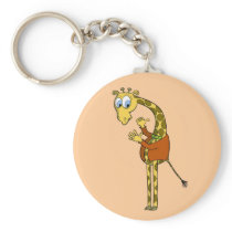 KEYCHAIN "funny giraffe " cartoon