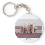 Keychain / Polar Bear and Cubs